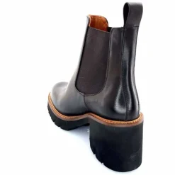 Basic|Bottines<Ivoire0156 Bottines à Talons Ivoire 8751 Carrie Cuir Foncé Marron