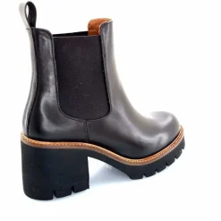 Basic|Bottines<Ivoire0156 Bottines à Talons Ivoire 8751 Carrie Cuir Foncé Marron