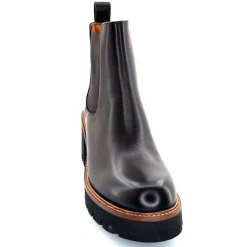 Basic|Bottines<Ivoire0156 Bottines à Talons Ivoire 8751 Carrie Cuir Foncé Marron