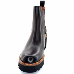 Basic|Bottines<Ivoire0156 Bottines à Talons Ivoire 8751 Carrie Cuir Foncé Marron