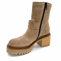 Bottines<Mjus Bottines à Talons T64209 101 Daim Taupe
