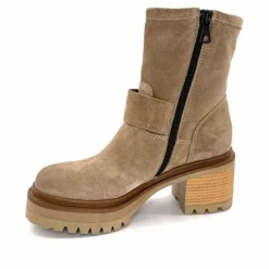 Bottines<Mjus Bottines à Talons T64209 101 Daim Taupe