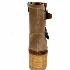 Bottines<Mjus Bottines à Talons T64209 101 Daim Taupe