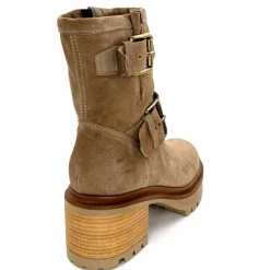 Bottines<Mjus Bottines à Talons T64209 101 Daim Taupe