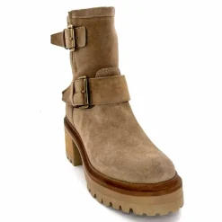 Bottines<Mjus Bottines à Talons T64209 101 Daim Taupe