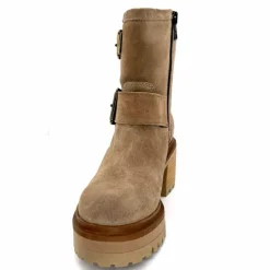 Bottines<Mjus Bottines à Talons T64209 101 Daim Taupe
