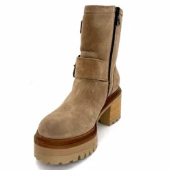 Bottines<Mjus Bottines à Talons T64209 101 Daim Taupe