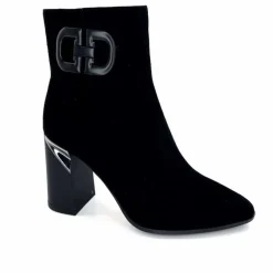 Soirée|Féminin<Elue Par Nous Bottines à Talons Métamorfose Salins Daim Noir Marron