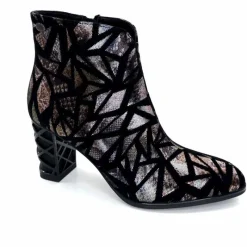 Soirée|Fantaisie<Elue Par Nous Bottines à Talons Métamorphose Saboteuse Textile NoirBrillant Multicolore MulticoloreNoir