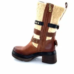 Montagne|Mi-bottes<AS 98 Bottines AS98 A89322 Cuir Fourrure Beige Marron