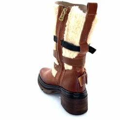 Montagne|Mi-bottes<AS 98 Bottines AS98 A89322 Cuir Fourrure Beige Marron