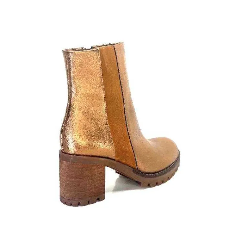 Montagne|Bottines<Minka Bottines Bikers Foly Cuir Dé Or