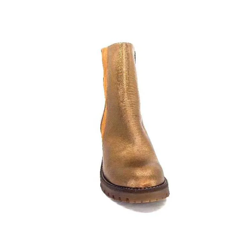 Montagne|Bottines<Minka Bottines Bikers Foly Cuir Dé Or