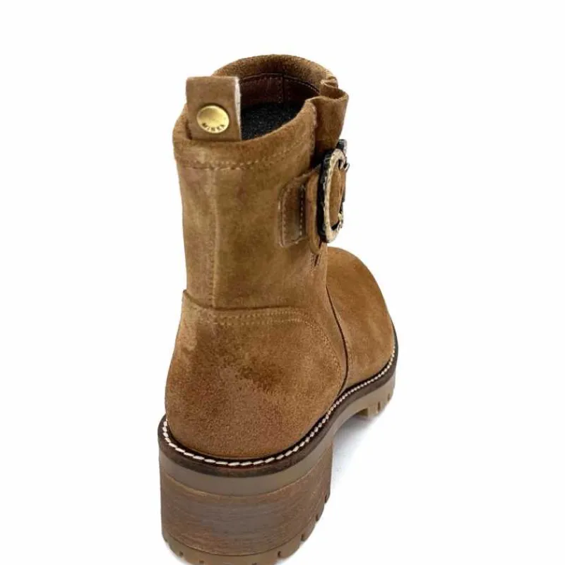 Montagne|Bikers<Minka Bottines Bikers Harper Daim Noisette