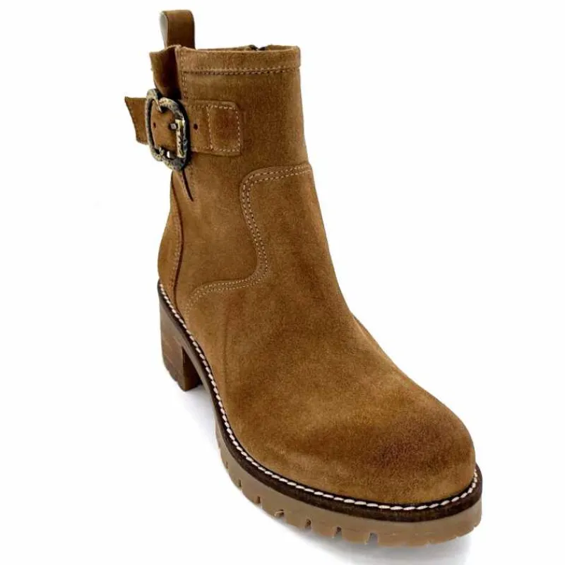 Montagne|Bikers<Minka Bottines Bikers Harper Daim Noisette