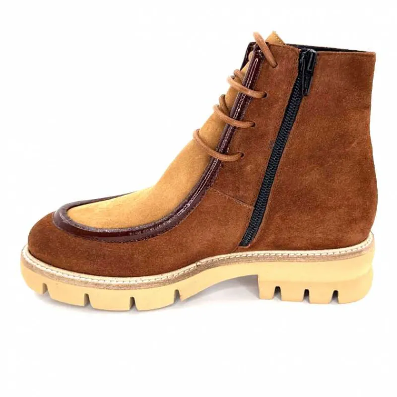 Elégant|Masculin<Ivoire0330 Bottines Derby Ivoire 364 Daim Marron