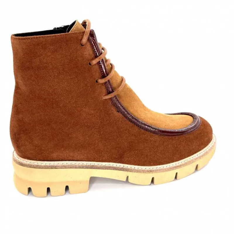 Elégant|Masculin<Ivoire0330 Bottines Derby Ivoire 364 Daim Marron