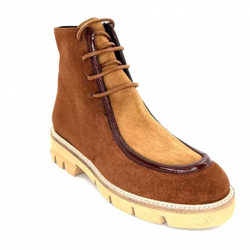 Elégant|Masculin<Ivoire0330 Bottines Derby Ivoire 364 Daim Marron