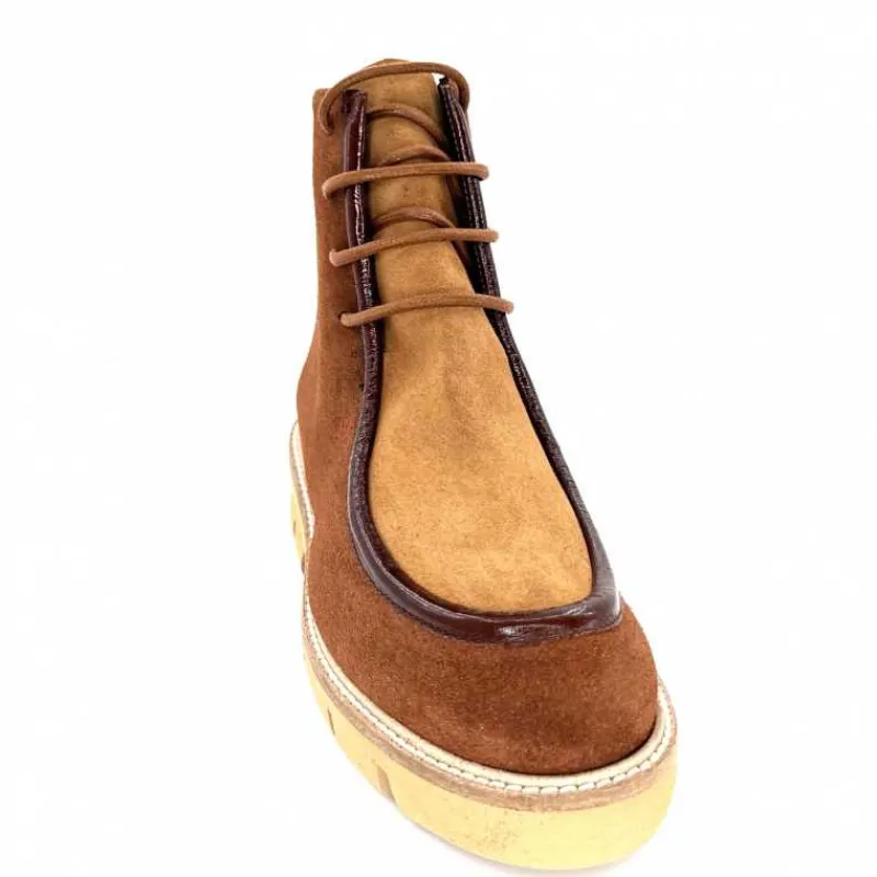 Elégant|Masculin<Ivoire0330 Bottines Derby Ivoire 364 Daim Marron