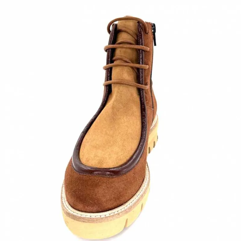 Elégant|Masculin<Ivoire0330 Bottines Derby Ivoire 364 Daim Marron