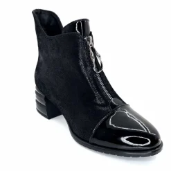 Fantaisie<Elue Par Nous Bottines Maculotte Cuir Irisé Vernis Noir