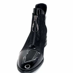 Fantaisie<Elue Par Nous Bottines Maculotte Cuir Irisé Vernis Noir