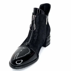 Fantaisie<Elue Par Nous Bottines Maculotte Cuir Irisé Vernis Noir