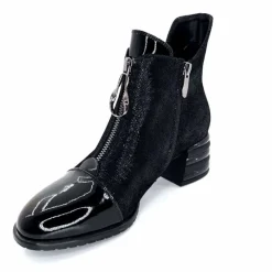 Fantaisie<Elue Par Nous Bottines Maculotte Cuir Irisé Vernis Noir