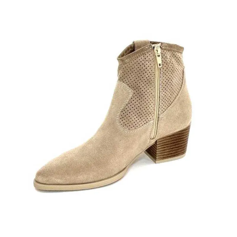 Féminin|Bottines Eté<Ivoire0104a Bottines Eté Ivoire A53079 Daim Fossile Beige