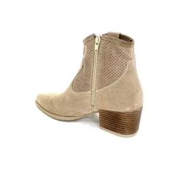 Féminin|Bottines Eté<Ivoire0104a Bottines Eté Ivoire A53079 Daim Fossile Beige