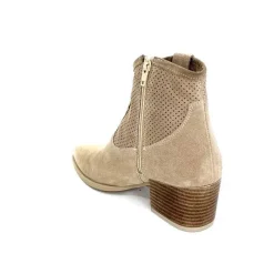 Féminin|Bottines Eté<Ivoire0104a Bottines Eté Ivoire A53079 Daim Fossile Beige