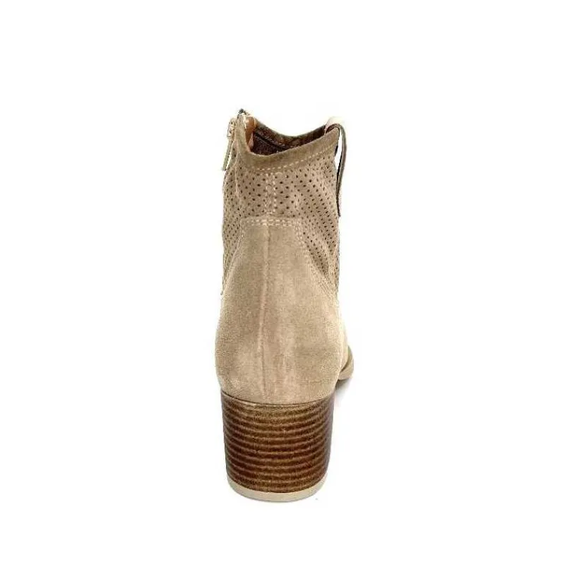 Féminin|Bottines Eté<Ivoire0104a Bottines Eté Ivoire A53079 Daim Fossile Beige