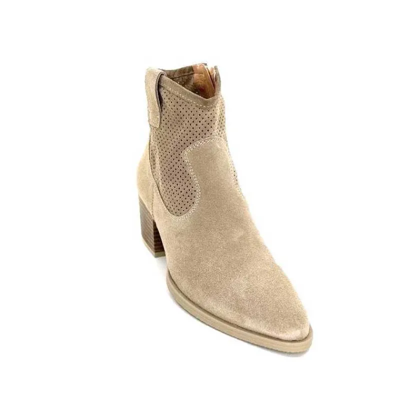 Féminin|Bottines Eté<Ivoire0104a Bottines Eté Ivoire A53079 Daim Fossile Beige