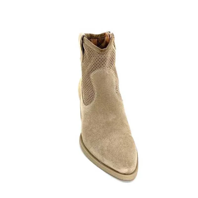 Féminin|Bottines Eté<Ivoire0104a Bottines Eté Ivoire A53079 Daim Fossile Beige