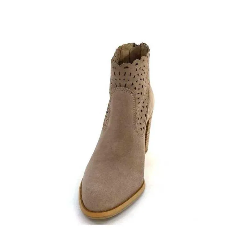 Fantaisie|Bottines Eté<Myma Bottines Eté 7750 Chèvre Velour Taupe