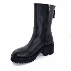 Basic|Bottines<marcha / m.moustafa Bottines Fourrées à Talons Ivoire Evs 2963 Cuir Noir