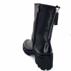 Basic|Bottines<marcha / m.moustafa Bottines Fourrées à Talons Ivoire Evs 2963 Cuir Noir