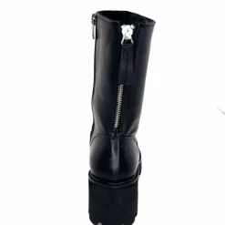 Basic|Bottines<marcha / m.moustafa Bottines Fourrées à Talons Ivoire Evs 2963 Cuir Noir