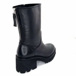 Basic|Bottines<marcha / m.moustafa Bottines Fourrées à Talons Ivoire Evs 2963 Cuir Noir