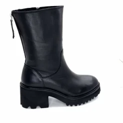 Basic|Bottines<marcha / m.moustafa Bottines Fourrées à Talons Ivoire Evs 2963 Cuir Noir