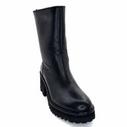 Basic|Bottines<marcha / m.moustafa Bottines Fourrées à Talons Ivoire Evs 2963 Cuir Noir