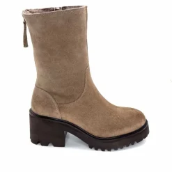 Basic|Bottines<marcha / m.moustafa Bottines Fourrées à Talons Ivoire Evs 2963 Daim Vison Taupe