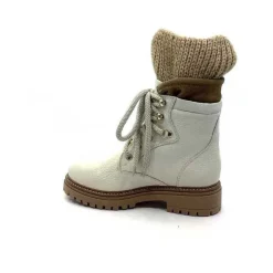 Neige|Montagne<Elena Bottines Fourrées 37003 Cuir Crème Beige