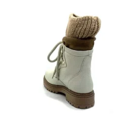 Neige|Montagne<Elena Bottines Fourrées 37003 Cuir Crème Beige