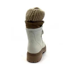 Neige|Montagne<Elena Bottines Fourrées 37003 Cuir Crème Beige