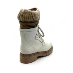 Neige|Montagne<Elena Bottines Fourrées 37003 Cuir Crème Beige