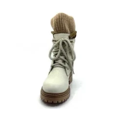 Neige|Montagne<Elena Bottines Fourrées 37003 Cuir Crème Beige