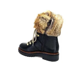 Montagne|Fourrure<Elena Bottines Fourrées 37091 Cortina Cuir Noir