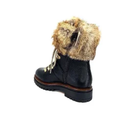 Montagne|Fourrure<Elena Bottines Fourrées 37091 Cortina Cuir Noir