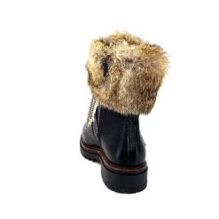 Montagne|Fourrure<Elena Bottines Fourrées 37091 Cortina Cuir Noir